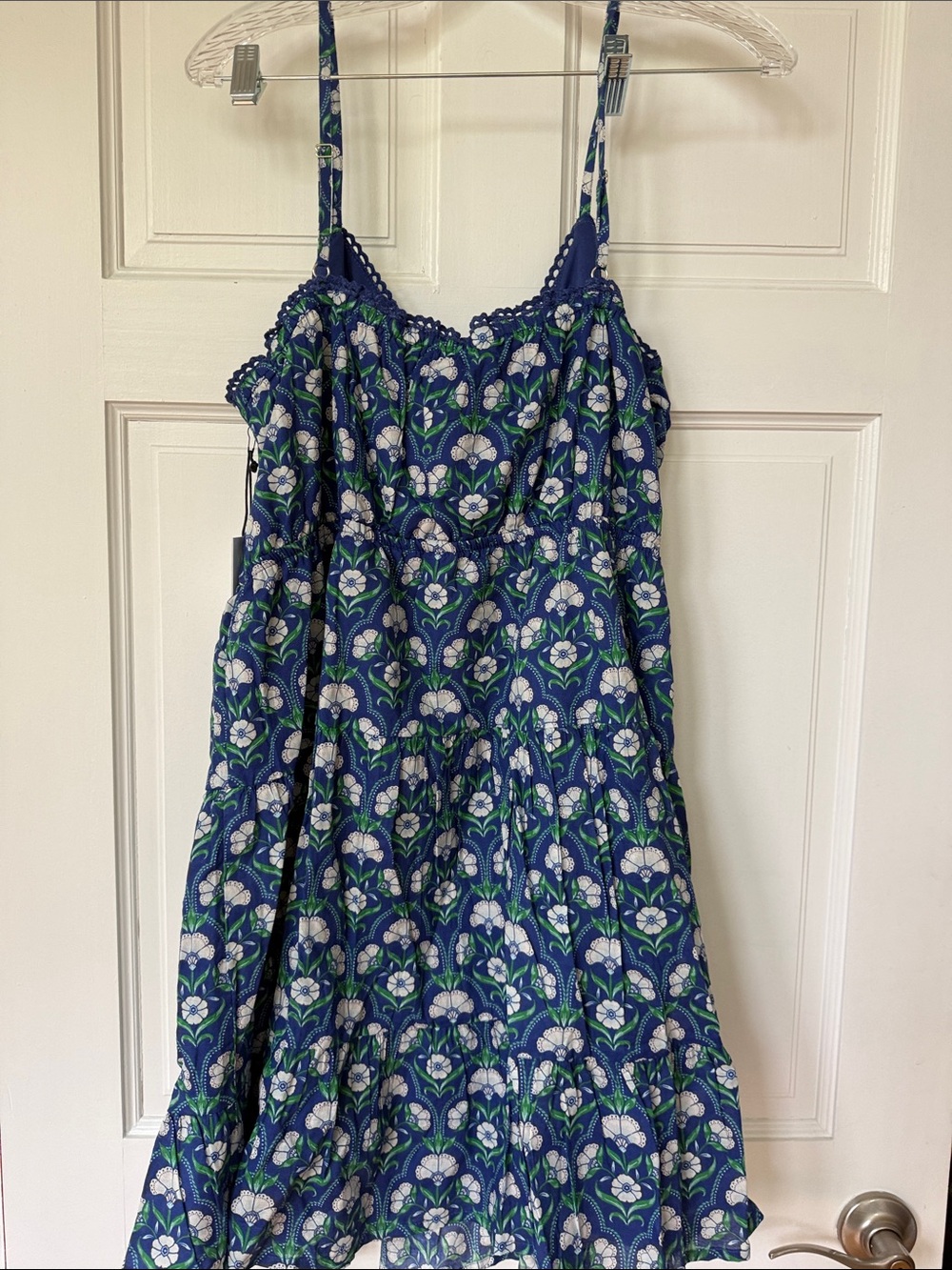 Japna Blue Floral Spaghetti-Strap Dress - Picture 6 of 7